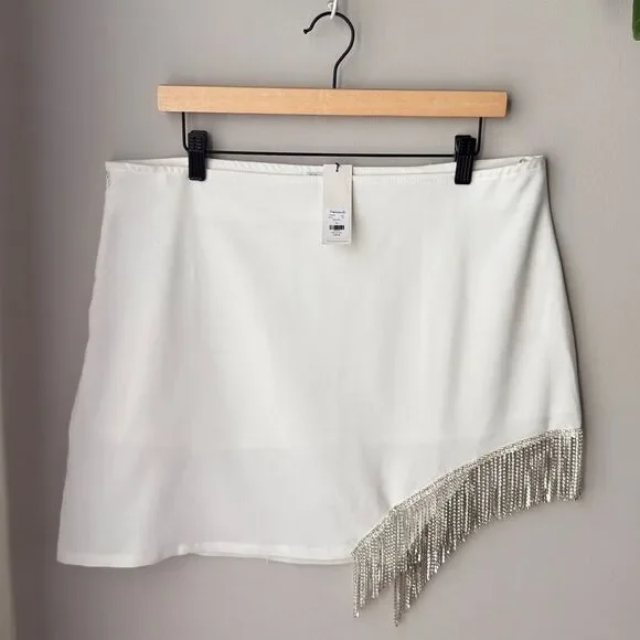 Blue Rain by Francesca’s White Rhinestone Mini Skirt - Picture 2 of 6